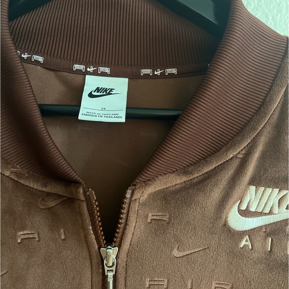 Nike Air velour zip up jacket, women’s 2X/ XXL - Picture 6 of 8